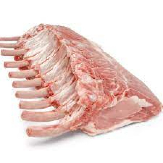 [原條切割] 西班牙 Iberlonja 黑毛豬法式豬鞍架 ( 約10支骨+ / 約3公斤 )